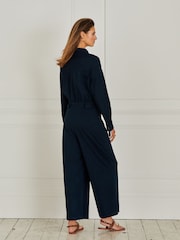 Navy Blue Long Sleeves Utility Boiler Suit - Image 1 of 4