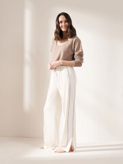 Truly Cream Wide Leg Jogging Bottoms - Image 1 of 4
