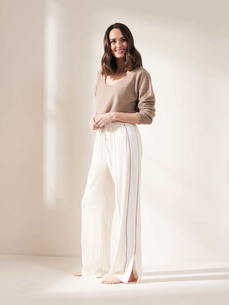Truly Cream Wide Leg Jogging Bottoms - Image 1 of 4