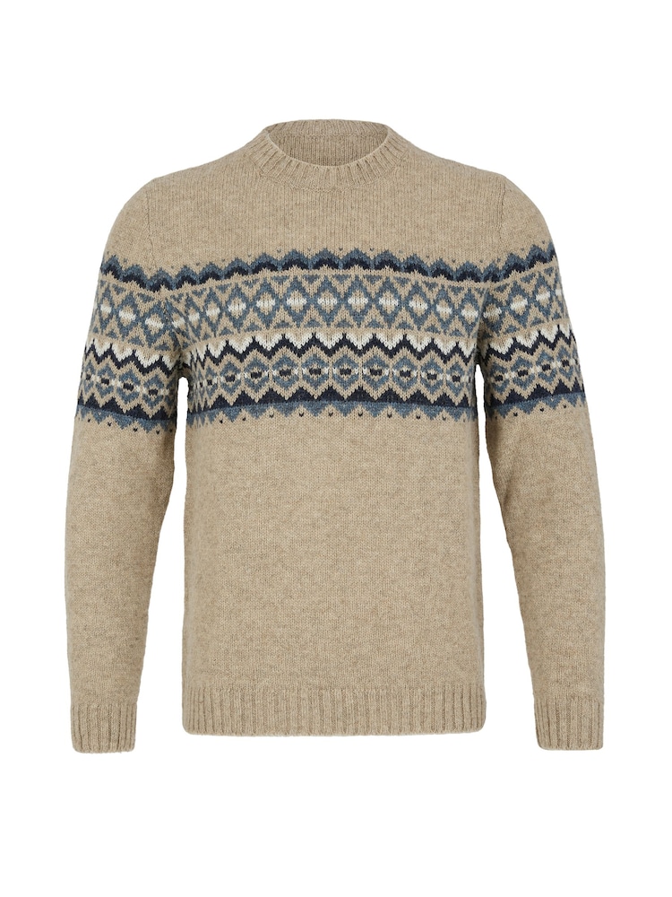 Celtic & Co. Mens Natural Fairisle Pattern Jumper - Image 2 of 4
