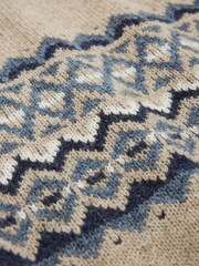 Celtic & Co. Mens Natural Fairisle Pattern Jumper - Image 4 of 4