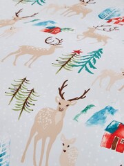 Fusion White Winter Stag Duvet Cover and Pillowcase Set - Image 4 of 5