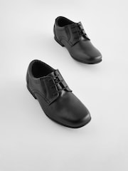 Black Standard Fit (F) School Leather Lace-Up Shoes - Image 1 of 4