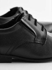 Black Standard Fit (F) School Leather Lace-Up Shoes - Image 4 of 4