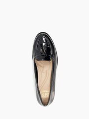 Dune London Black Wide Fit Global Almond Tassel Loafers - Image 6 of 6