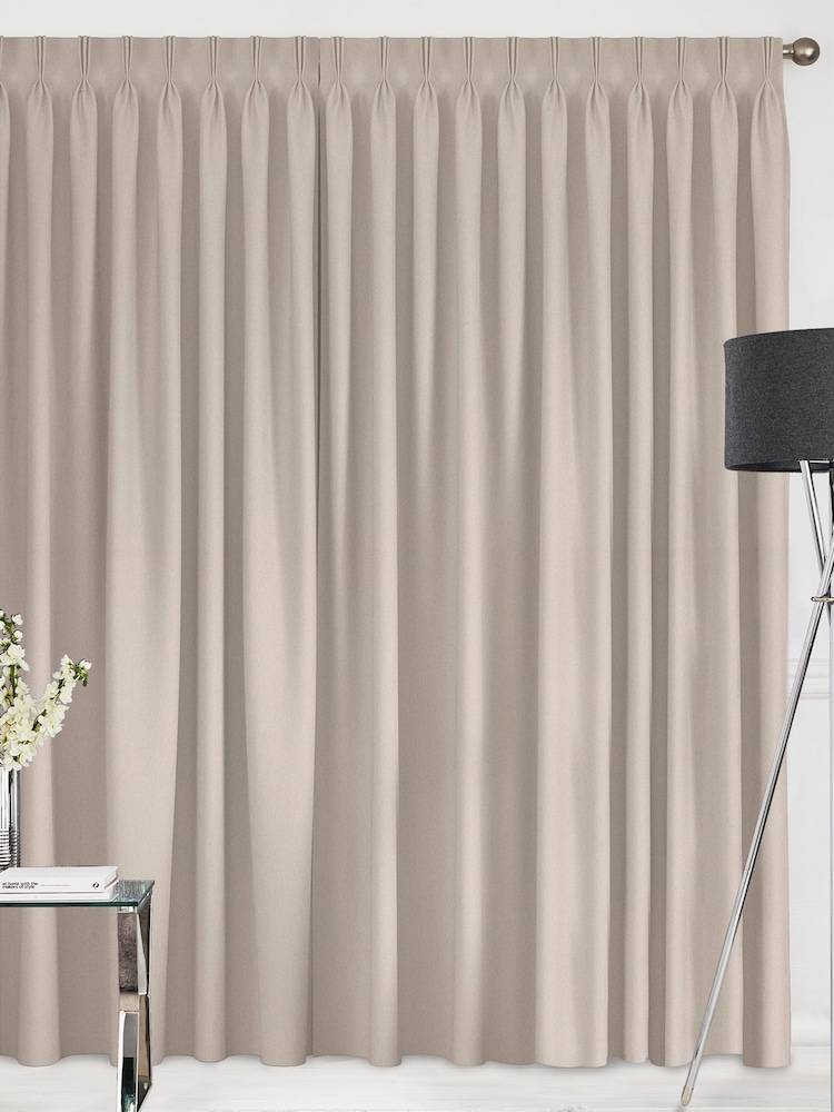 Oyster Cream Montero Velvet Made To Measure Curtains - Image 2 of 9