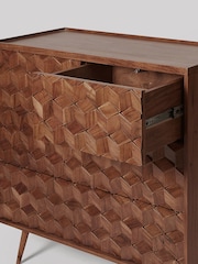 Swoon Dark Brown Terning Chest of Drawers - Image 7 of 8