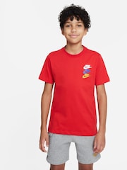 Rot - Nike Club T-Shirt mit Logo - Bild 1 von 5