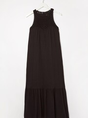 FatFace Cece Black Crochet Maxi Dress - Image 5 of 5