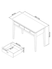 Bentley Designs White Hampstead Dressing Table - Image 4 of 4