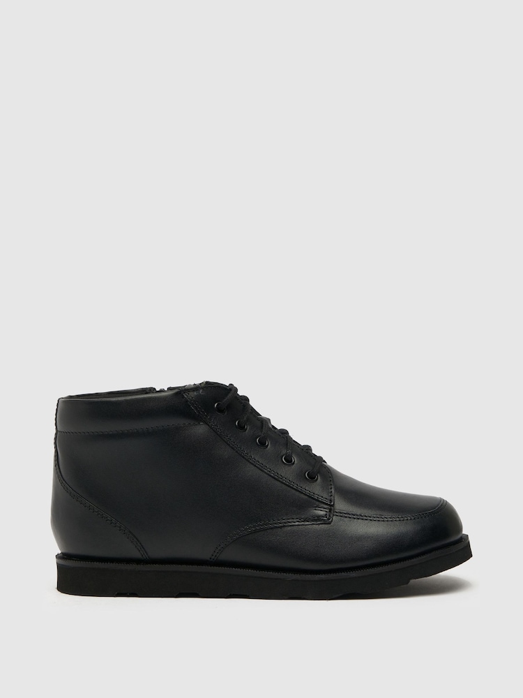 Schuh Teenager Captain Lederstiefel, Schwarz - Bild 1 von 4
