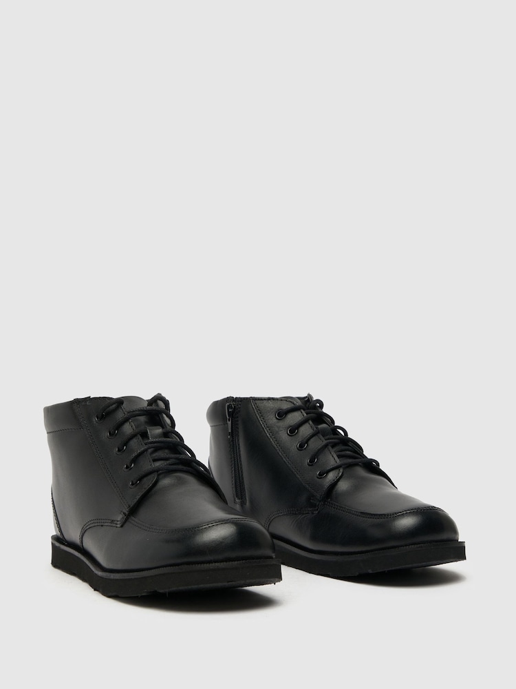 Schuh Teenager Captain Lederstiefel, Schwarz - Bild 2 von 4