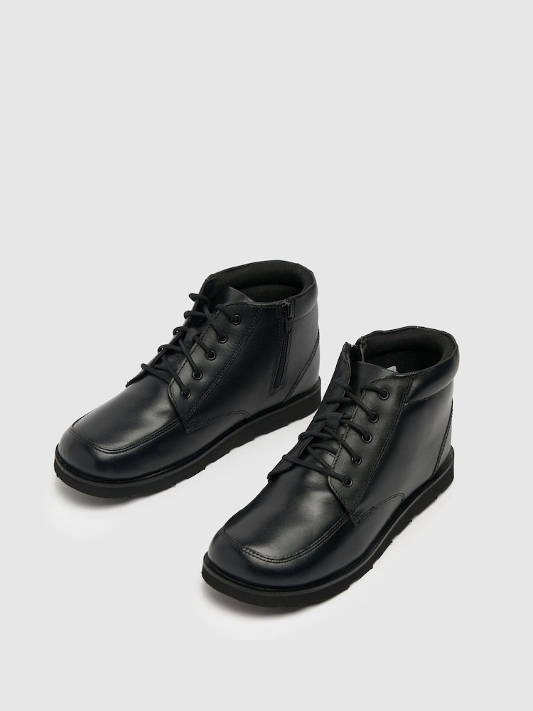 Črni usnjeni škornji za mladostnike Schuh Captain - Slika 4 iz 4 Črni usnjeni škornji za mladostnike Schuh Captain - Slika 4 iz 4
