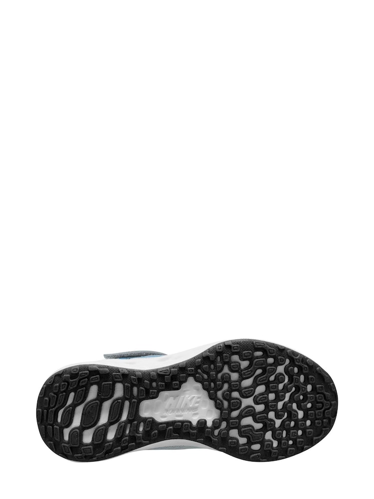 Nike Grey/Blue Junior Revolution 6 Trainers - Image 3 of 3