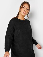 Yours Curve Black Chunky Knitted Jumper - Image 1 of 4