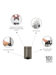 Brabantia Grey NewIcon 3L Platinum Pedal Bin - Image 6 of 6