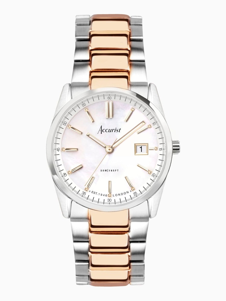 Accurist Womens Gold Tone Everyday Stainless Steel Bracelet Analogue Watch - Image 1 of 6