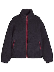 M&Co Blue Borg Zip Jacket - Image 1 of 6