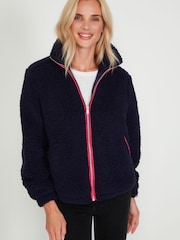 M&Co Blue Borg Zip Jacket - Image 2 of 6