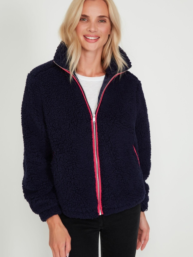 M&Co Blue Borg Zip Jacket - Image 2 of 6