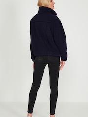 M&Co Blue Borg Zip Jacket - Image 4 of 6