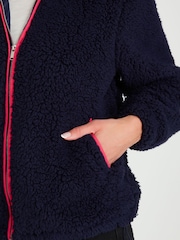 M&Co Blue Borg Zip Jacket - Image 5 of 6