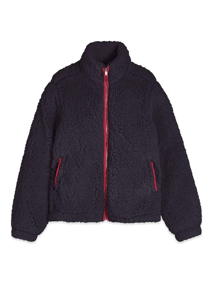 M&Co Blue Borg Zip Jacket - Image 6 of 6