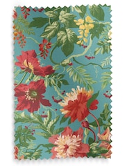 Graham & Brown Botanico Blue Florenzia Made to Measure 100% Cotton Curtains - Image 8 of 8