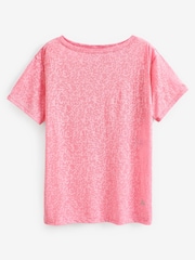Pink Next Active Jersey Sports Animal Burnout T-Shirt Top - Image 6 of 6