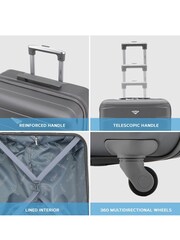 Flight Knight Charcoal + Charcoal EasyJet 56x45x25cm Overhead 4 Wheel ABS Hard Case Cabin Carry On Suitcase Set Of 2 - Image 4 of 6