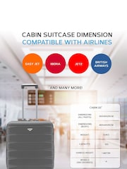 Flight Knight Charcoal + Charcoal EasyJet 56x45x25cm Overhead 4 Wheel ABS Hard Case Cabin Carry On Suitcase Set Of 2 - Image 6 of 6