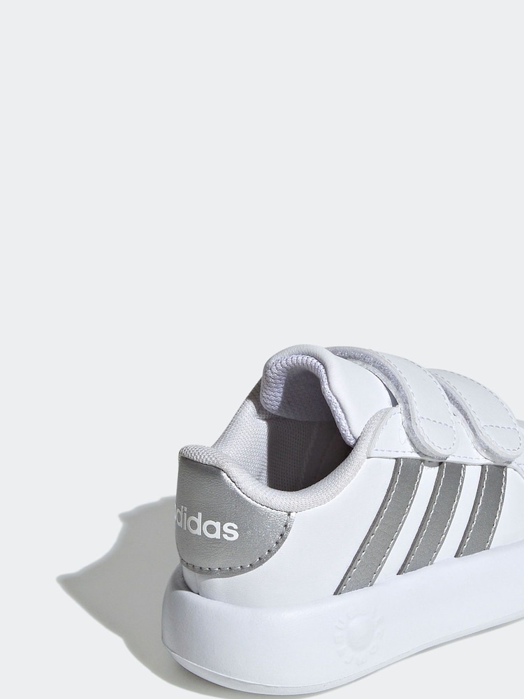 אפור/ לבן - Adidas נעליים לילדים, דגם 2.0 Grand Court - Image 3 of 8
