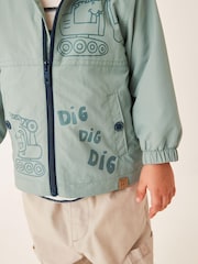 Sage Green Shower Resistant Summer Jacket (3mths-7yrs) - Image 5 of 8