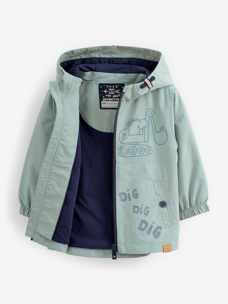 Sage Green Shower Resistant Summer Jacket (3mths-7yrs) - Image 8 of 8