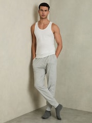 Reiss White Vinnie Cotton Stretch Vest - Image 3 of 6
