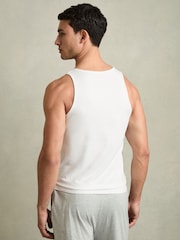 Reiss White Vinnie Cotton Stretch Vest - Image 5 of 6