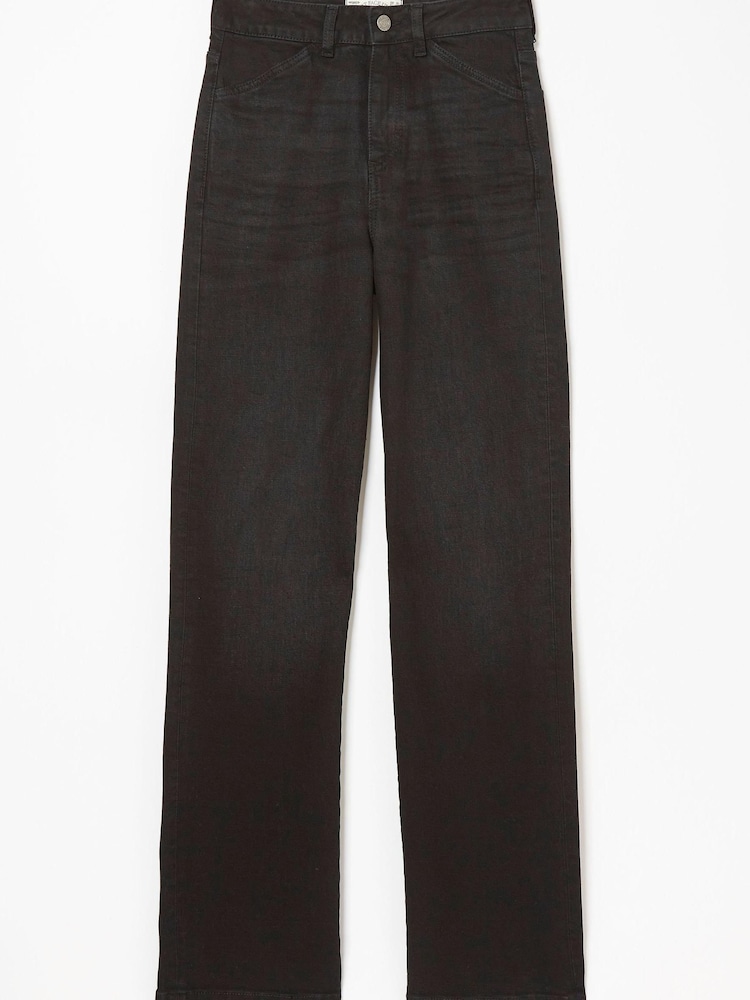 FatFace Elise Black Wide Leg Jeans - Image 5 of 5