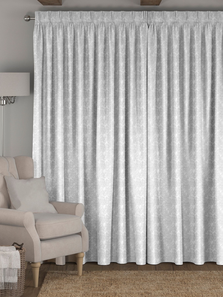 Platinum Silver Evin Made To Measure Curtains - Image 2 of 9