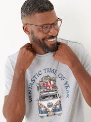 FatFace Grey VW Vantastic T-Shirt - Image 3 of 4