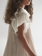 Vestido plisado metalizado Ariella de Reiss - Imagen 8 de 9