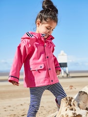 JoJo Maman Bébé Fuchsia Pink Waterproof Fishermans Jacket - Image 1 of 5