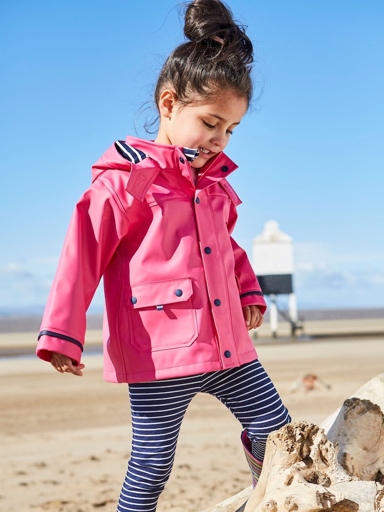 JoJo Maman Bébé Fuchsia Pink Waterproof Fishermans Jacket - Image 1 of 5
