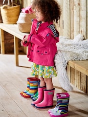 JoJo Maman Bébé Fuchsia Pink Waterproof Fishermans Jacket - Image 2 of 5