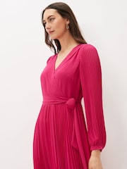 Phase Eight Pink Petite Petra Pleat Dress - Image 4 of 6