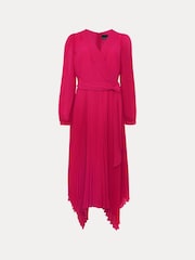 Phase Eight Pink Petite Petra Pleat Dress - Image 6 of 6