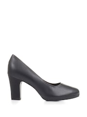 Pavers Black High Heel Court Shoes - Image 1 of 5