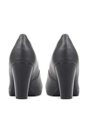 Pavers Black High Heel Court Shoes - Image 3 of 5