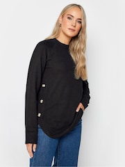 Long Tall Sally Black Button Side Jumper - Image 1 of 5
