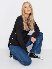 Long Tall Sally Black Button Side Jumper - Image 2 of 5