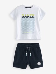 Синяя футболка и шорты Baker by Ted Baker - Изображение 7 из 10